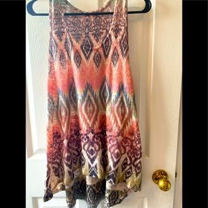 High low boho style tank top